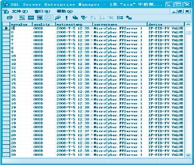 SQL server數據庫中存取OPC服務器數據