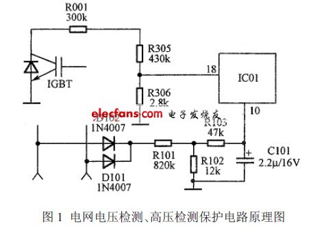 電網電壓檢測、高壓檢測保護電路原理圖