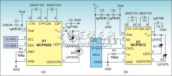 2顆LED式充電泵驅(qū)動(dòng)器應(yīng)用