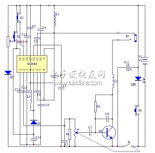 電調(diào)諧微型FM收音機原理圖繪制
