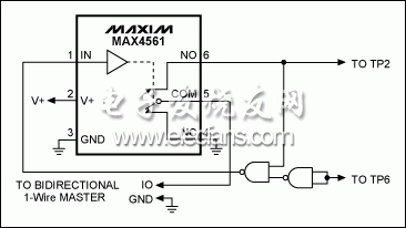 圖7. 雙向1-Wire主控器件接口的附加電路