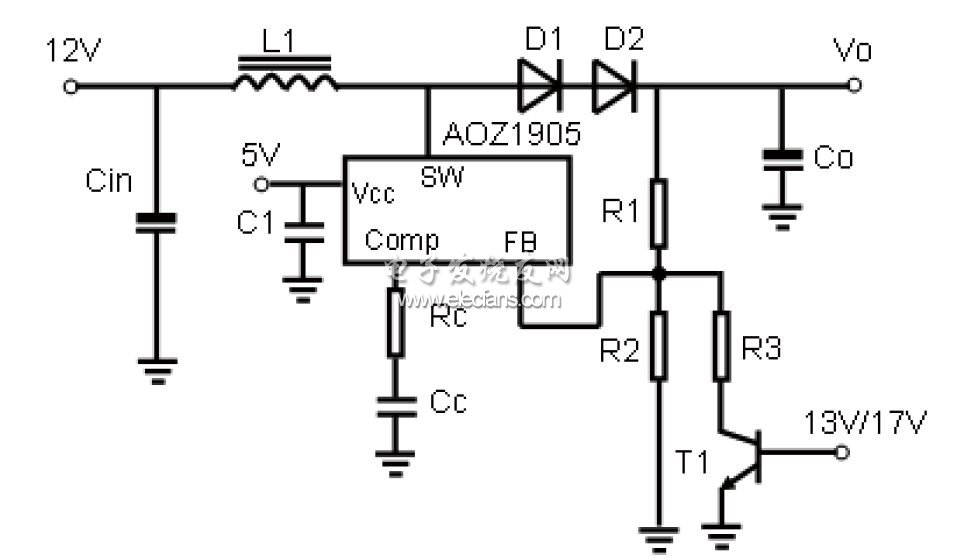 增大升壓轉換器最小占空比電路