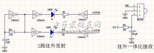 圖3 紅外發(fā)射與接收原理圖