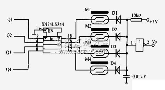 多干簧管開關信號輸入原理電路