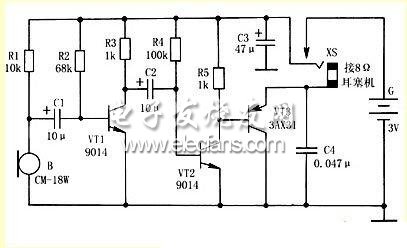 分立元件實(shí)現(xiàn)耳聾助聽器電路