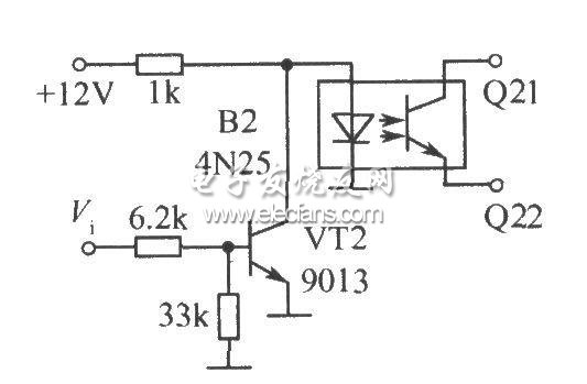 光電耦合器構(gòu)成的開關(guān)電路