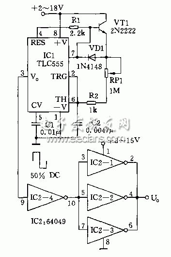 50％占空比的振蕩器電路