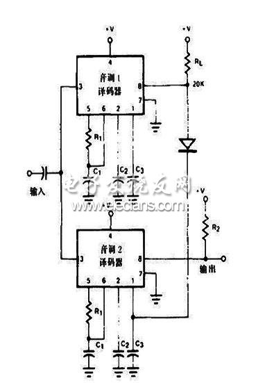 雙音調譯碼器電路