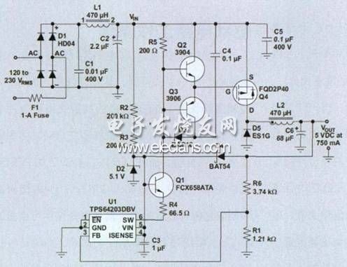 AC/DC 降壓轉換器電路