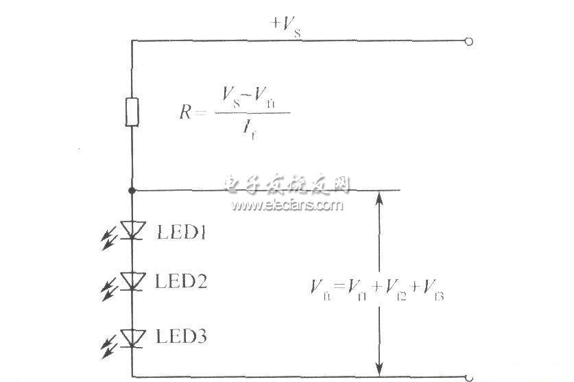 多只LED的驅動電路圖