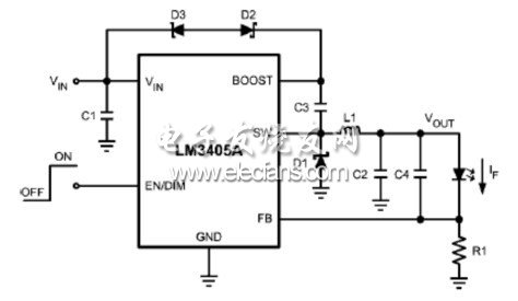 LM3405典型應用原理圖
