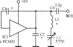 μPC1651構成的超高頻振蕩器電路