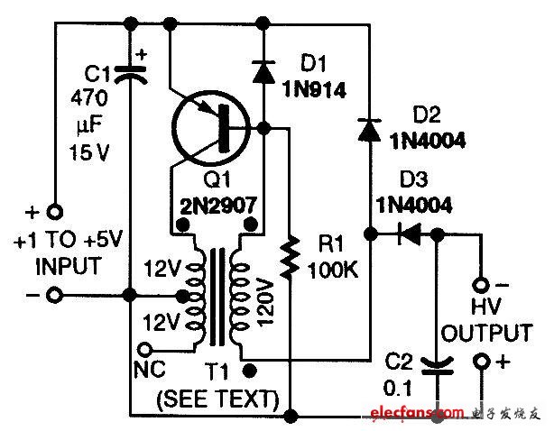 氡監(jiān)測(cè)器的回掃電源電路