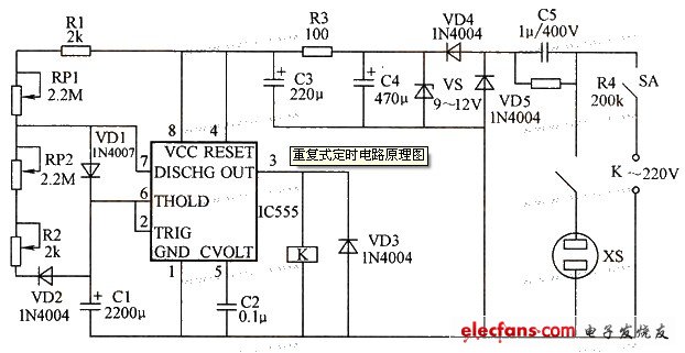 重復式定時電路圖