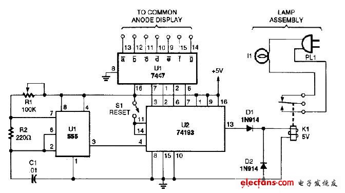 燈泡計時器電路