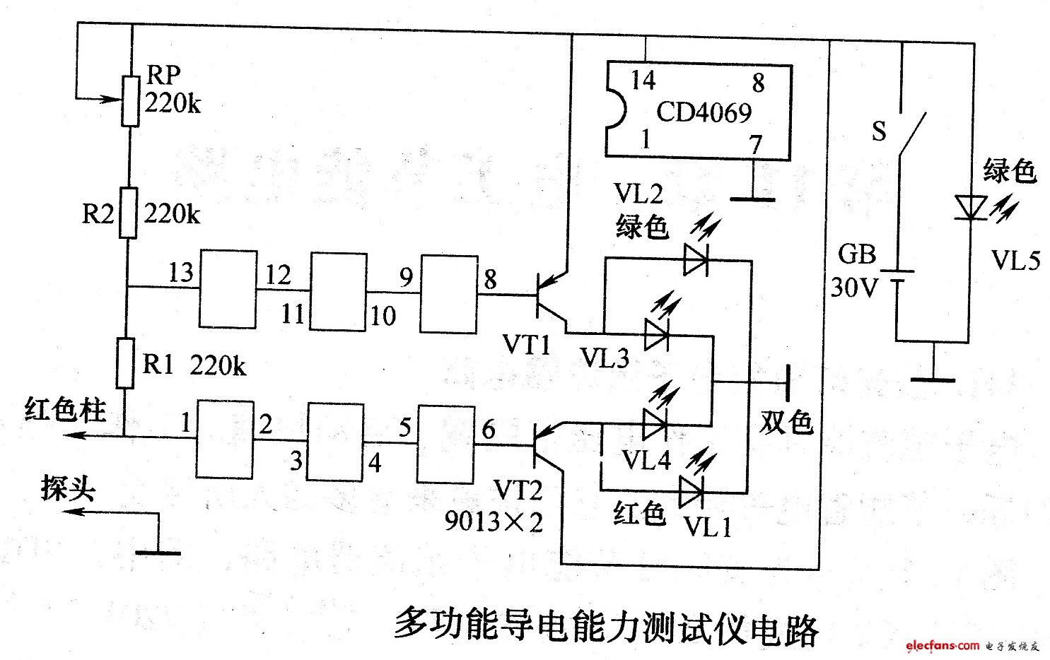 MAX1582構成的多功能導電能力測試儀電路