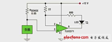 用LED指示電流幅度的電路設計