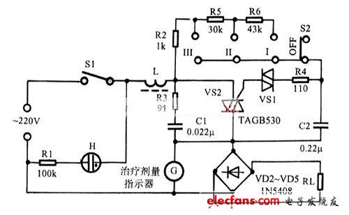 多功能頻譜治療儀電路