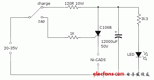 Ni-Cad電池充電器zapper電路