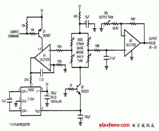 高效率應(yīng)變電橋電路