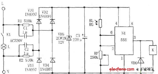 光控開光路燈自動控制電路原理