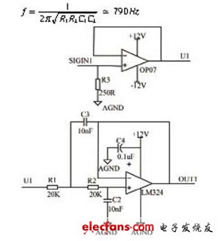 圖2 低通濾波電路