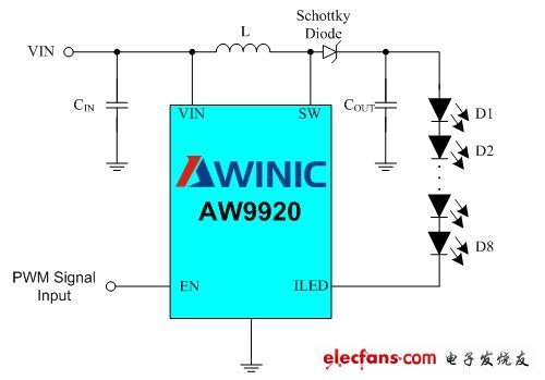 圖6.AW9920典型應用圖