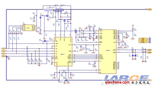 便攜式B超機電池設計方案原理圖