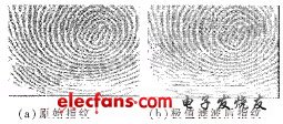 實(shí)際指紋預(yù)處理結(jié)果 