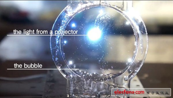 美日科學家聯合開發肥皂泡薄膜投影技術