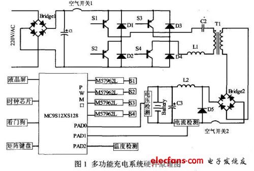 多功能充電系統硬件原理圖