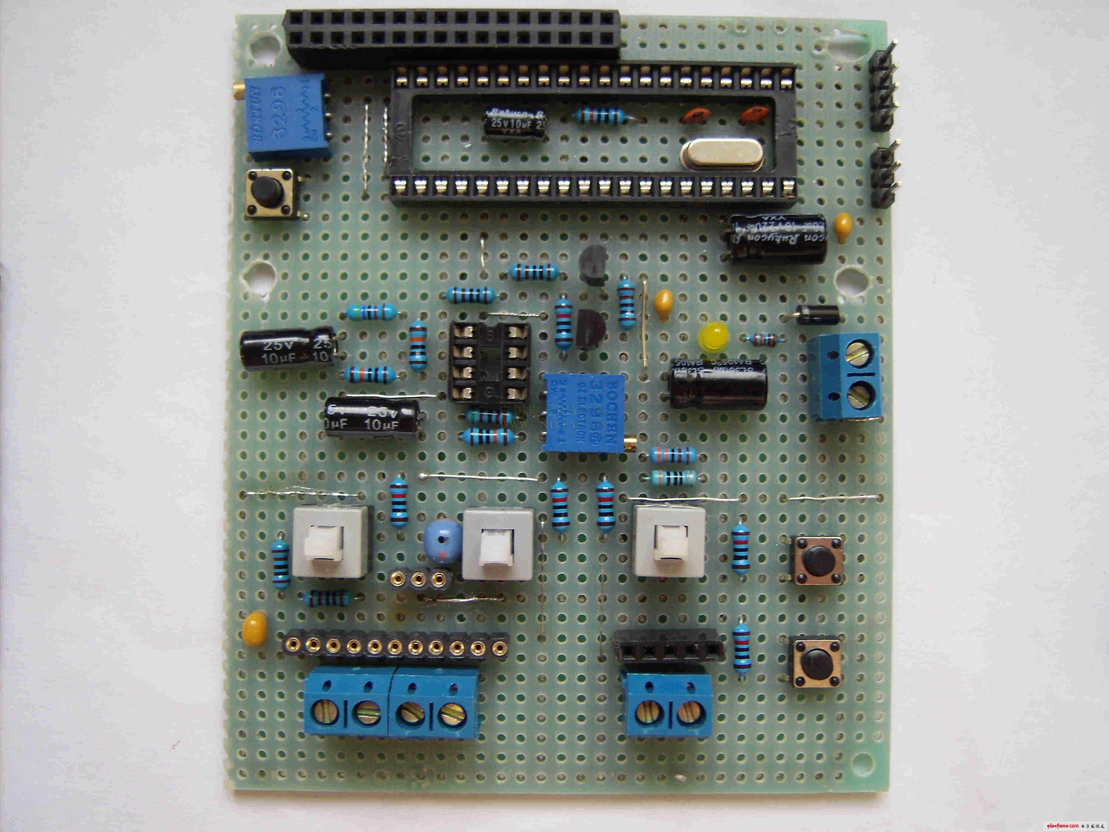 電子制作論壇-電子制作網-焊接完正面.JPG