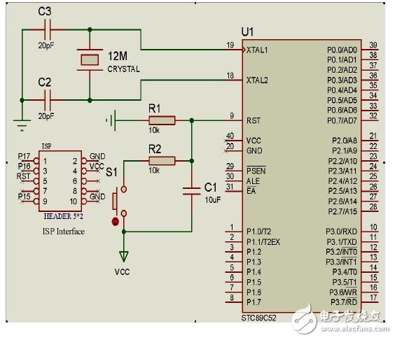 STC89C52 主控電路