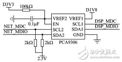 圖5 MDIO接口的電壓轉換電路