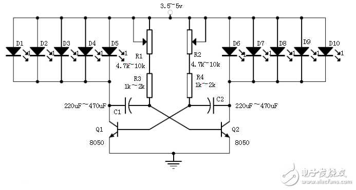 廣告彩燈制作電路設計