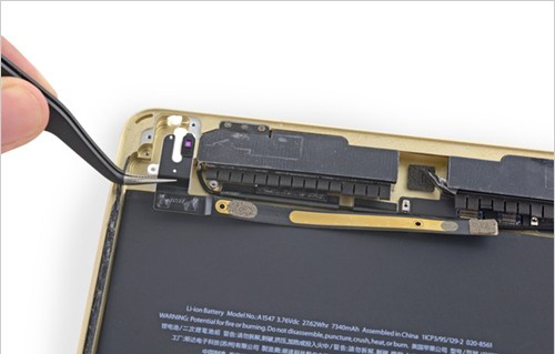 iPad Air2拆機圖文詳解，2GB內(nèi)存和NFC模組