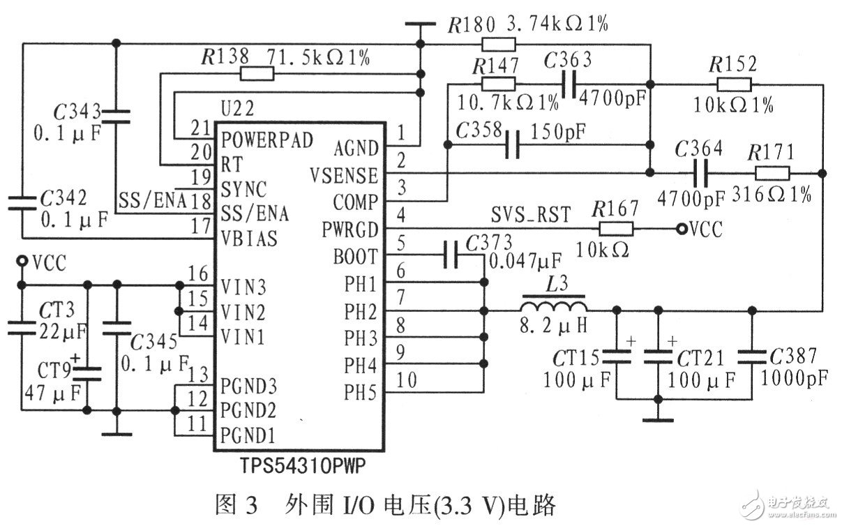 采用TPS54310的雷達視頻信號模擬器的電源電路設計