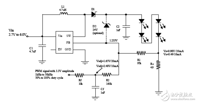白光LED電源系統(tǒng)電路模塊設(shè)計(jì)