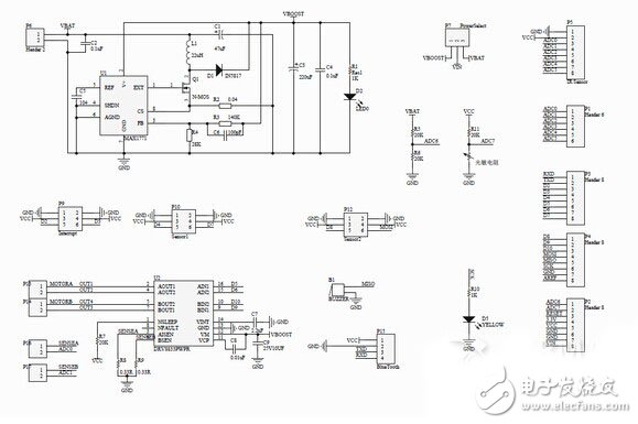 Arduino WIFI智能小車 無(wú)線視頻遙控小車電路