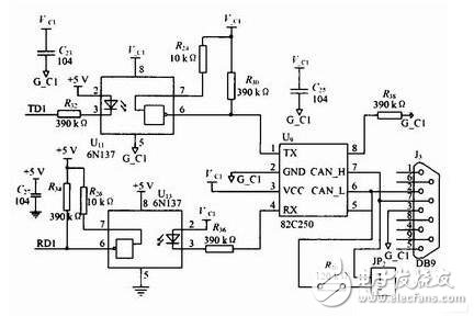 剖析LPC2119的USB-CAN連接器電路設(shè)計(jì)方案