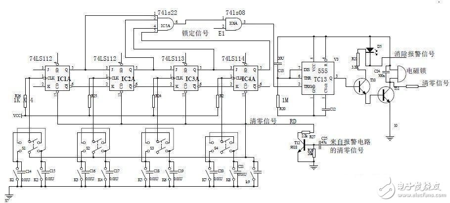 電子密碼鎖555單穩態電路設計攻略