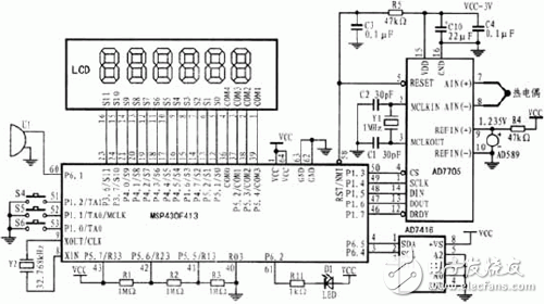 數顯溫度計設計電路圖大全（DS18B20/89S51單片機/液晶）