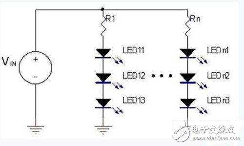 圖1：定電壓LED驅動器。