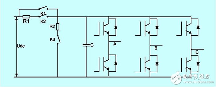 驅(qū)動系統(tǒng)主回路電路圖