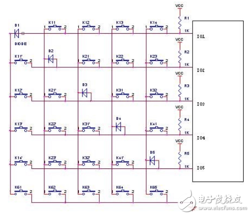 絕妙的IO口掃鍵應用電路設計盤點 —電路圖天天讀（253）