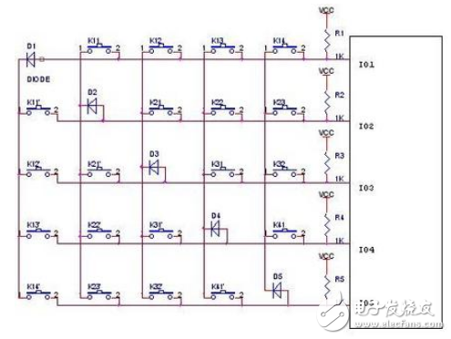 絕妙的IO口掃鍵應用電路設計盤點 —電路圖天天讀（253）