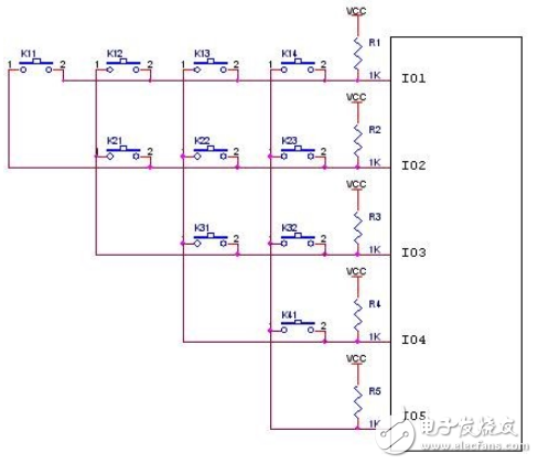 絕妙的IO口掃鍵應用電路設計盤點 —電路圖天天讀（253）