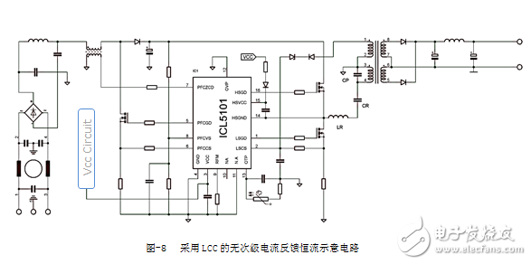 圖-8 采用LCC的無次級(jí)電流反饋恒流示意電路