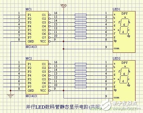 實現動態顯示效果，分析數碼管驅動電路的作用及分類