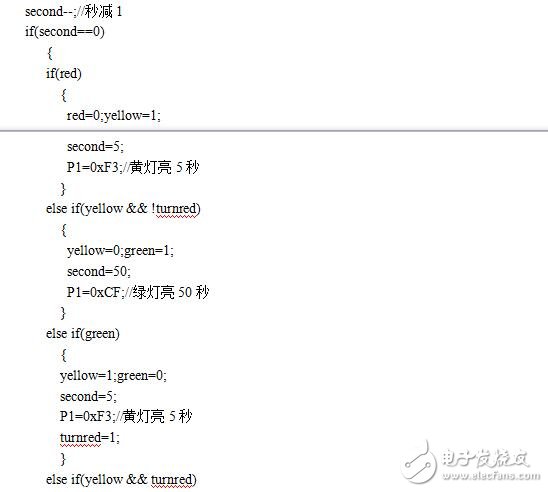 單片機(jī)控制交通信號燈程序